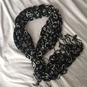 Peace sign scarf